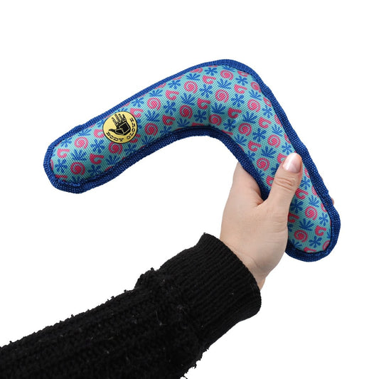 Body Glove Tough Toss Boomerang | Durable Floating Flying Disc Toy for Dogs with Squeaker