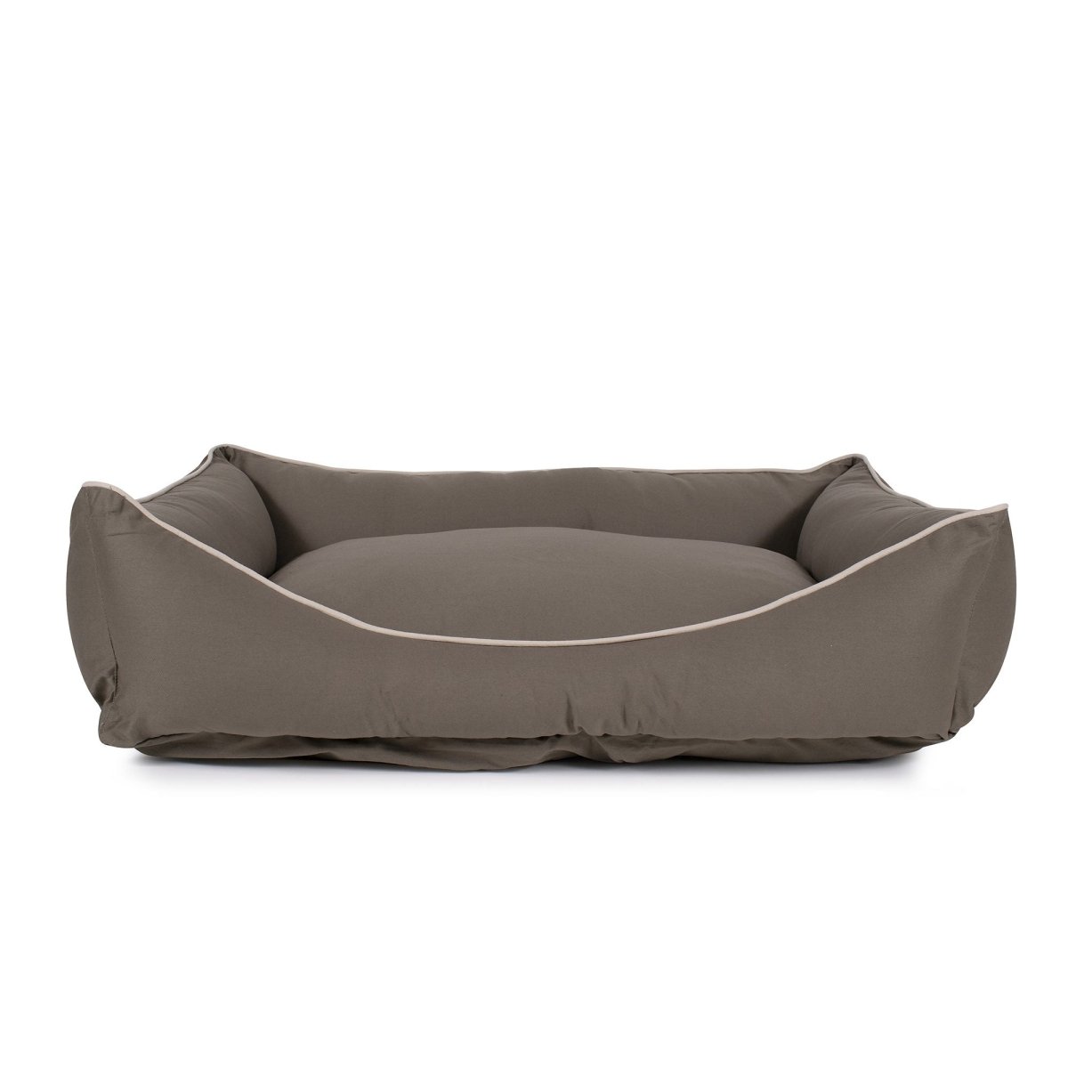 Canvas Kuddle Lounge Dog Bed | Cotton Canvas Bolster Bed with Recycled Fill & Washable Zippered Cover