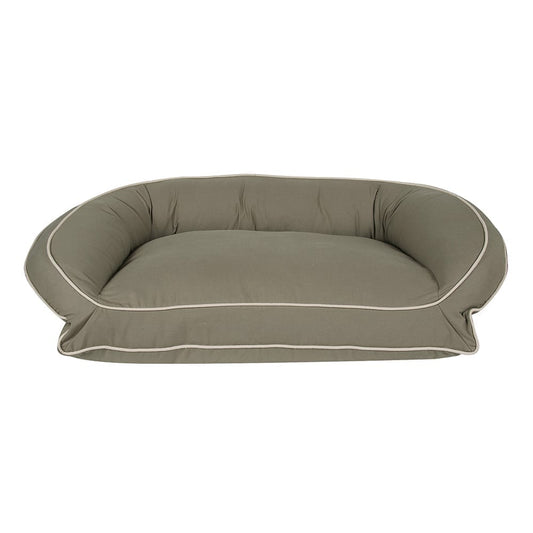 Classic Canvas Bolster Dog Bed | Durable Cotton Cover with Recycled MemoryFiber™, Orthopedic Foam, or Memory Foam Inserts
