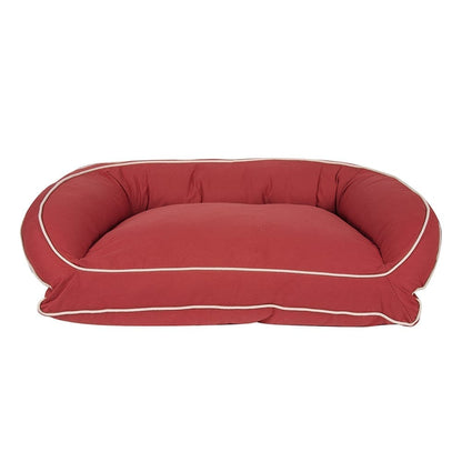 Classic Canvas Bolster Dog Bed | Durable Cotton Cover with Recycled MemoryFiber™, Orthopedic Foam, or Memory Foam Inserts