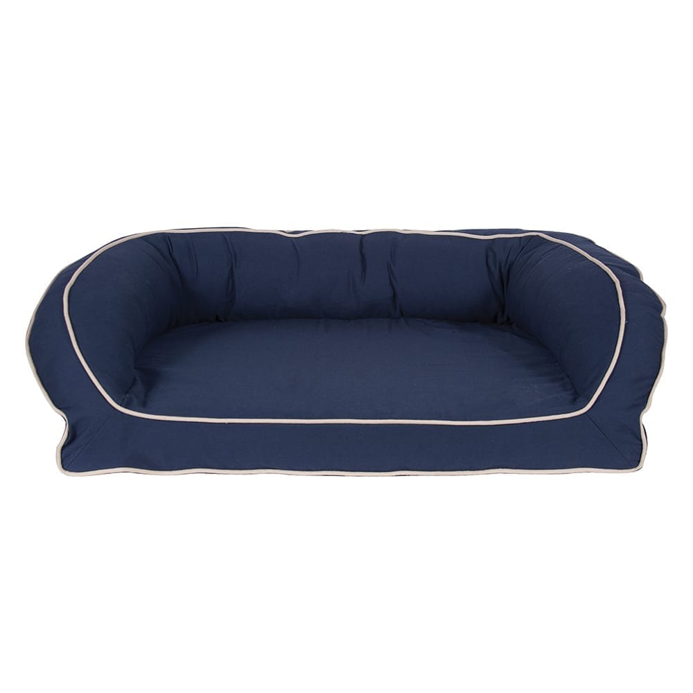Classic Canvas Bolster Dog Bed | Durable Cotton Cover with Recycled MemoryFiber™, Orthopedic Foam, or Memory Foam Inserts