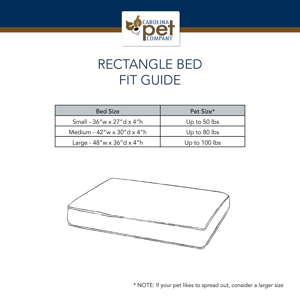 Classic Canvas Rectangle Jamison Dog Bed | Durable Cotton Cover with MemoryFiber™, Orthopedic or Memory Foam Inserts