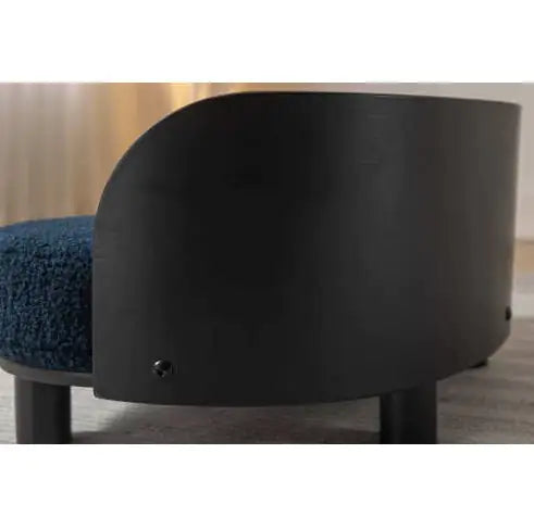 Scandinavian Elevated Pet Sofa Bed | Modern Dog & Cat Couch with Solid Wood Legs & Velvet Cushion