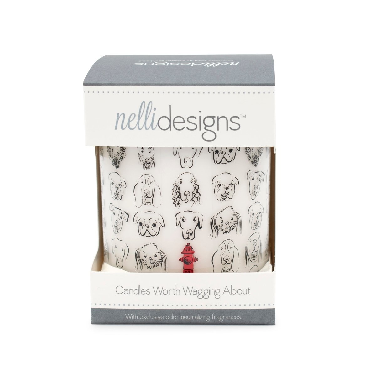 Dogs with Hydrant Jar Candle – Odor-Neutralizing “Wet Dog” Scent | 12oz Soy Wax Blend, 80-Hour Burn