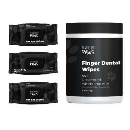 Complete 4-in-1 Pet Grooming Wipes Kit