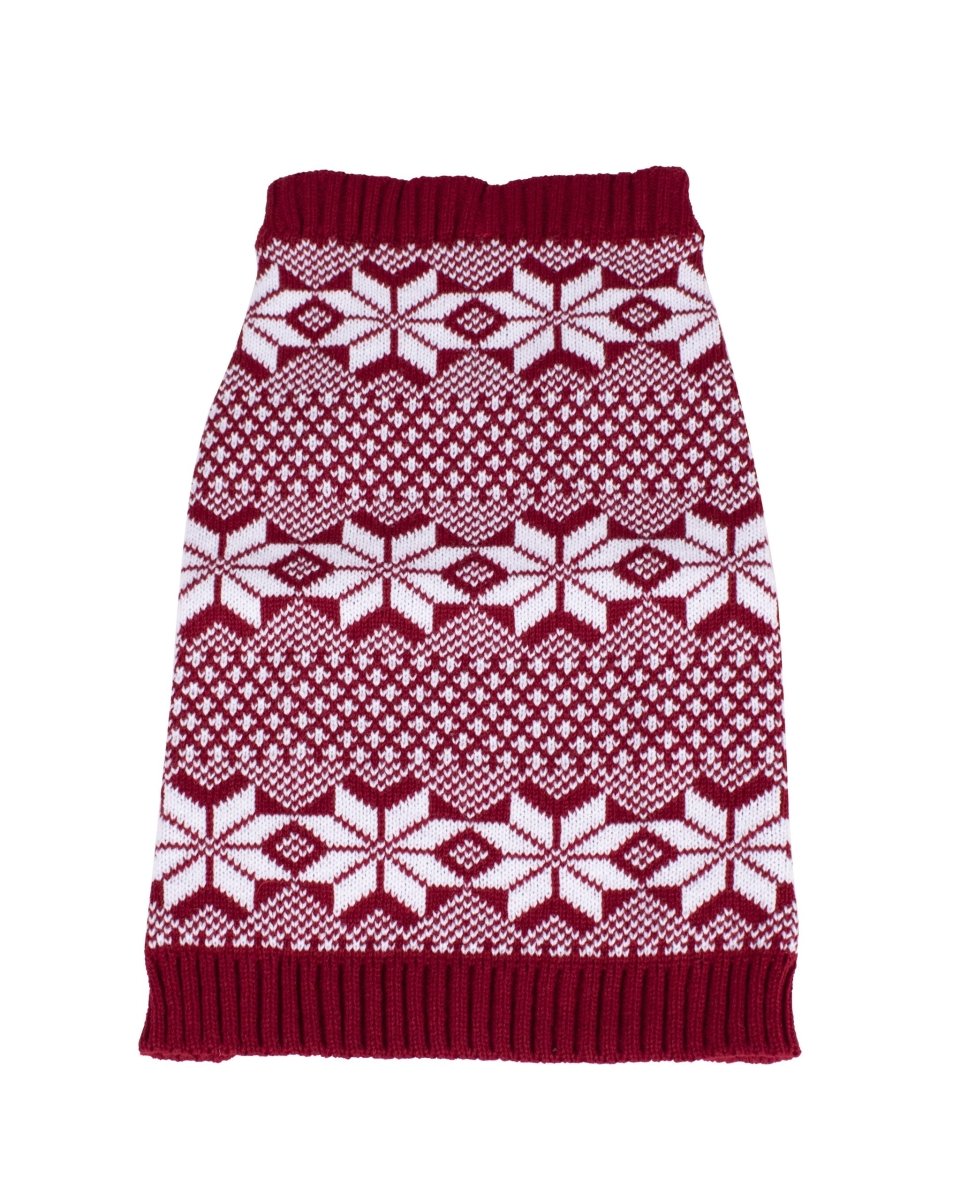 Fair Isle Knitted Dog Sweater | Cozy Pullover Dog Jumper in Classic Winter Pattern (XS–XL)