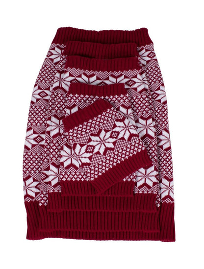 Fair Isle Knitted Dog Sweater | Cozy Pullover Dog Jumper in Classic Winter Pattern (XS–XL)