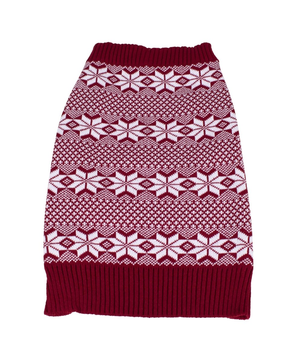 Fair Isle Knitted Dog Sweater | Cozy Pullover Dog Jumper in Classic Winter Pattern (XS–XL)