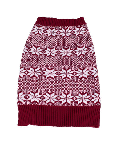 Fair Isle Knitted Dog Sweater | Cozy Pullover Dog Jumper in Classic Winter Pattern (XS–XL)