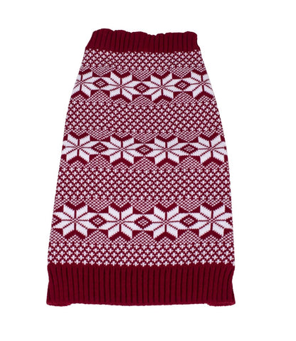 Fair Isle Knitted Dog Sweater | Cozy Pullover Dog Jumper in Classic Winter Pattern (XS–XL)