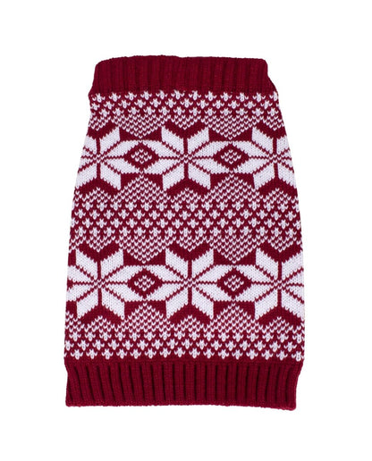 Fair Isle Knitted Dog Sweater | Cozy Pullover Dog Jumper in Classic Winter Pattern (XS–XL)