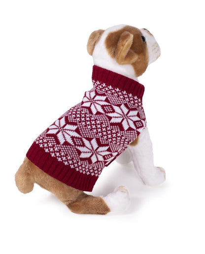Fair Isle Knitted Dog Sweater | Cozy Pullover Dog Jumper in Classic Winter Pattern (XS–XL)