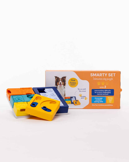 Pawzler Smarty Set | Intermediate Dog Puzzle Toy for Mental Stimulation & Problem Solving