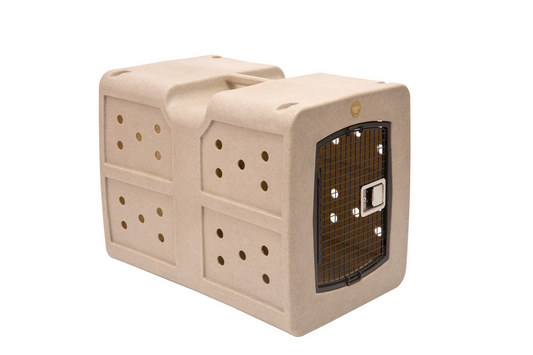 Dakota 283 G3 Dog Kennel – X-Large Sandstone, Framed Door with Keyed Latch, Ventilated & Stackable Crate, 38.5" x 25.5" x 29.5"