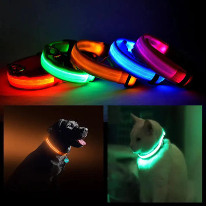 GlowGuard LED Light-Up Pet Safety Collar