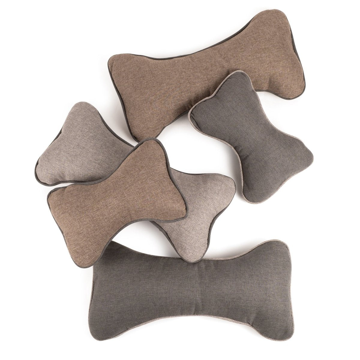 GreenDog Bone Pillow – Luxe Neutral | Plush Recycled Fabric Snuggle Toy for Cats & Dogs