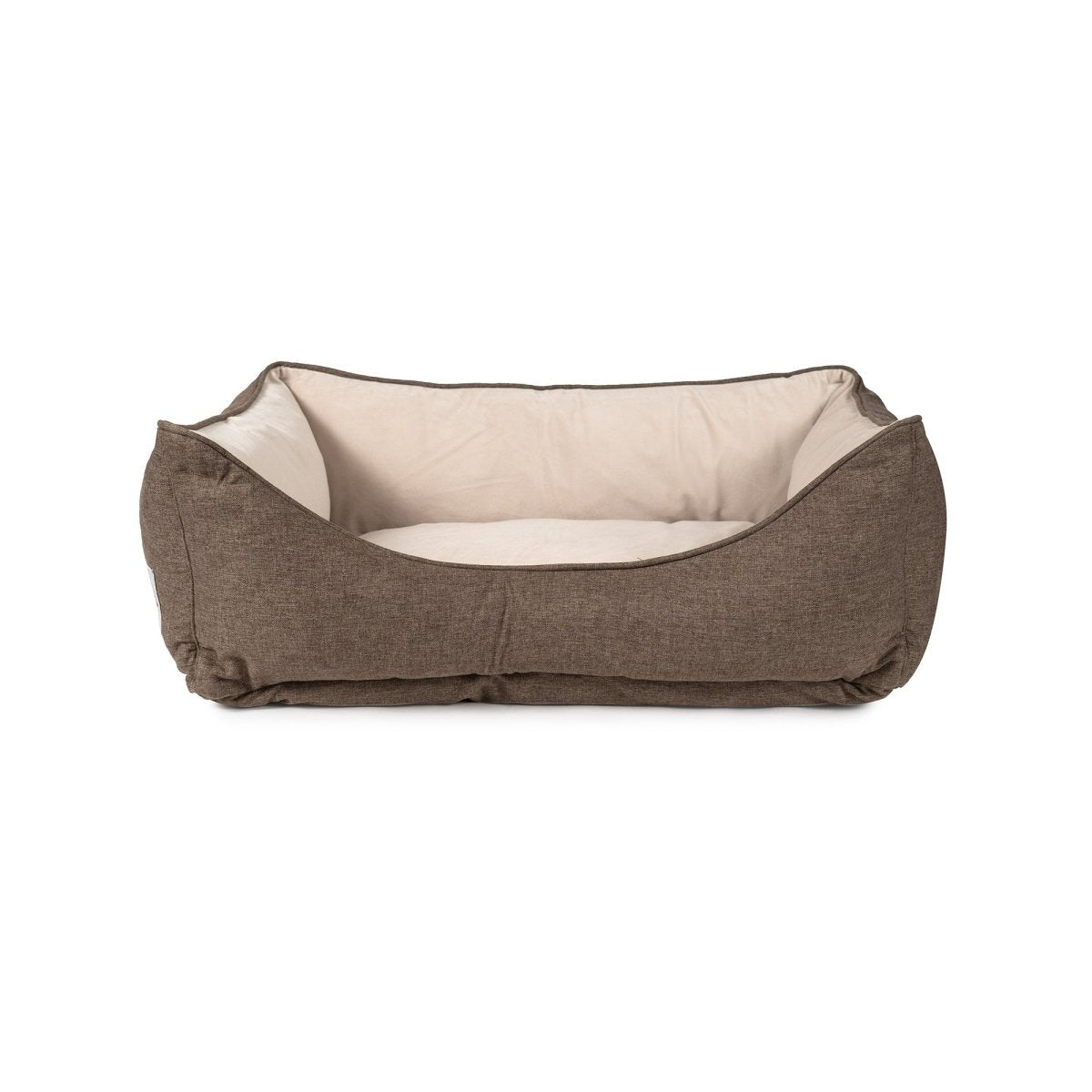 GreenDog Kuddler – Luxe Neutral | Eco-Friendly Recycled Bolster Pet Bed with Removable Washable Cover