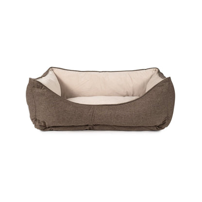 GreenDog Kuddler – Luxe Neutral | Eco-Friendly Recycled Bolster Pet Bed with Removable Washable Cover