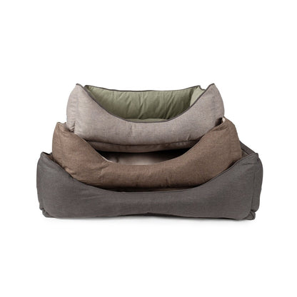 GreenDog Kuddler – Luxe Neutral | Eco-Friendly Recycled Bolster Pet Bed with Removable Washable Cover