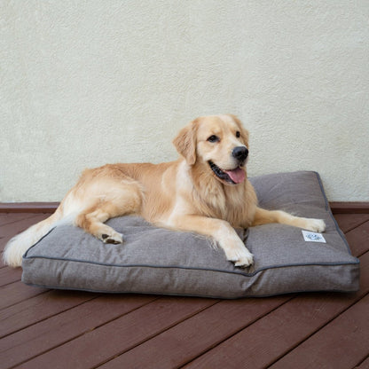 GreenDog Napper – Luxe Neutral | Eco-Friendly Recycled Rectangular Pet Bed with Removable Washable Cover