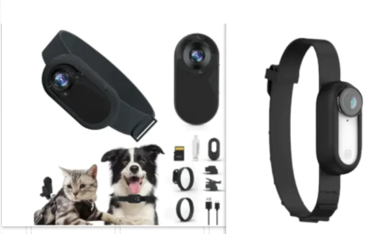 Paw Cam Wireless Pet Collar | Silicone Pet Camera Collar for Dogs & Cats (USB Rechargeable)