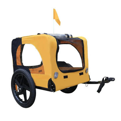 Heavy-Duty Yellow Pet Stroller with Bike Hitch
