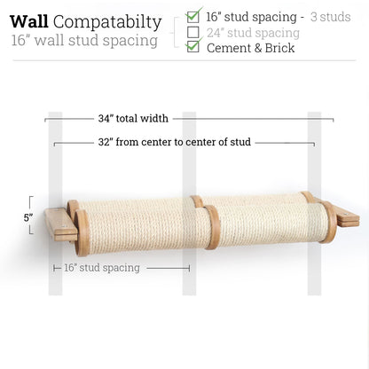 Horizontal Scratching Post for Cats