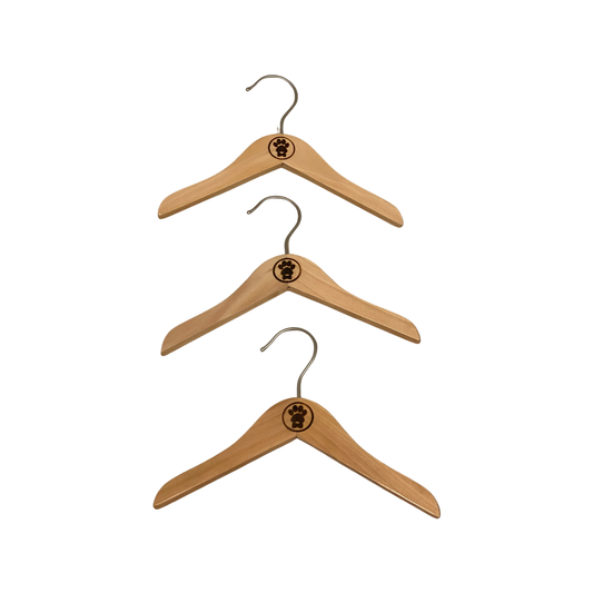 Bespoke Paws Wood Hangers | Luxury Wooden Pet Clothing Hangers for Dog Apparel (XS–XXL)