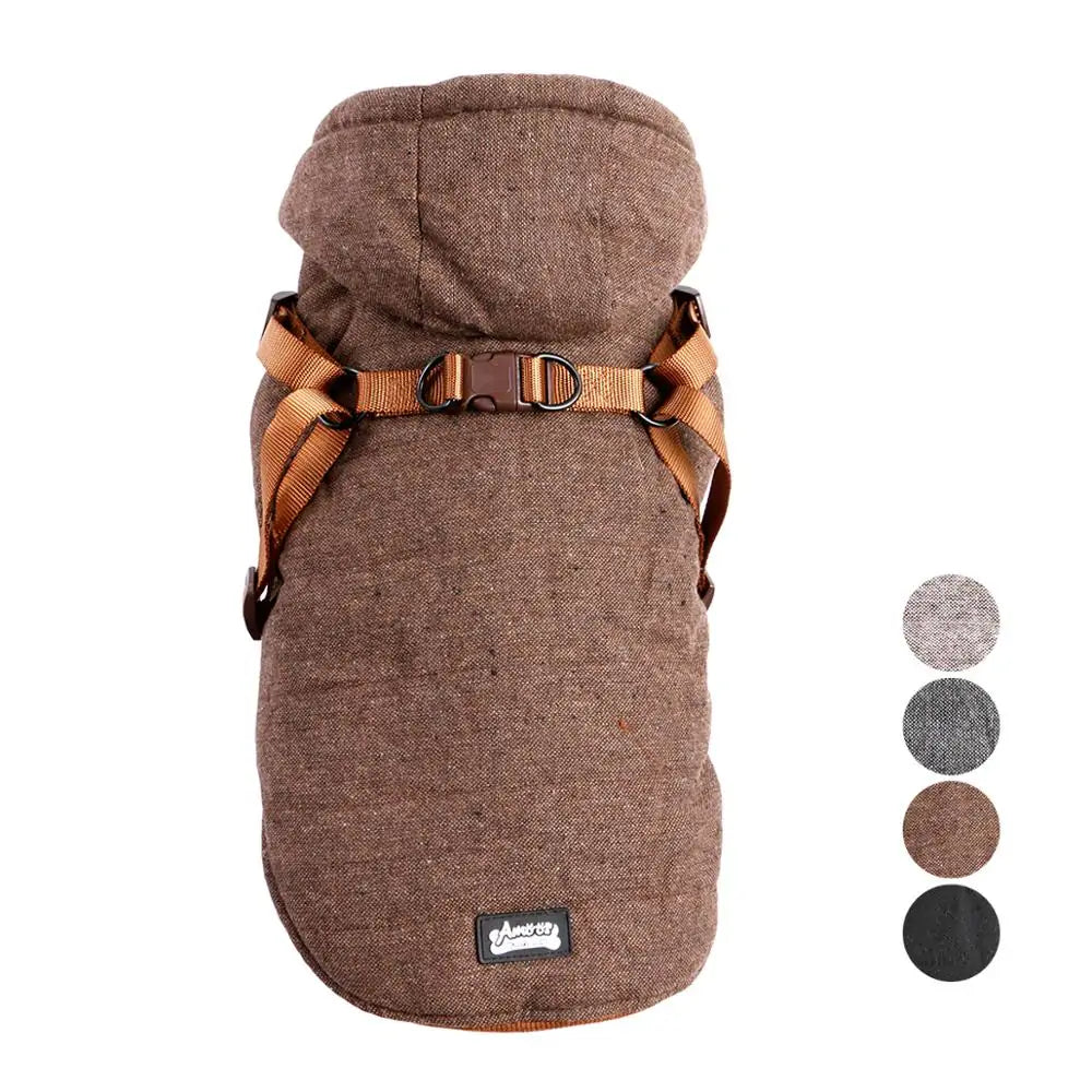 Cozy Winter Pet Harness – Warm Fleece-Lined, Adjustable Cold-Weather Dog Harness