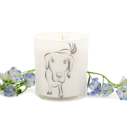 Large Dog Jar Candle – Odor-Neutralizing “Wet Dog” Scent | 12oz Soy Wax Blend with 80-Hour Burn