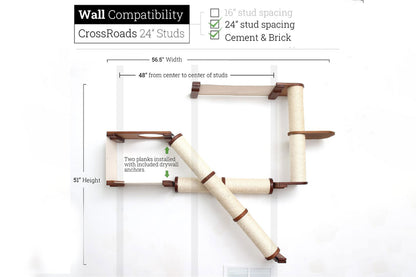 The Crossroads - Cat Wall Scratcher - Tree with Ramp