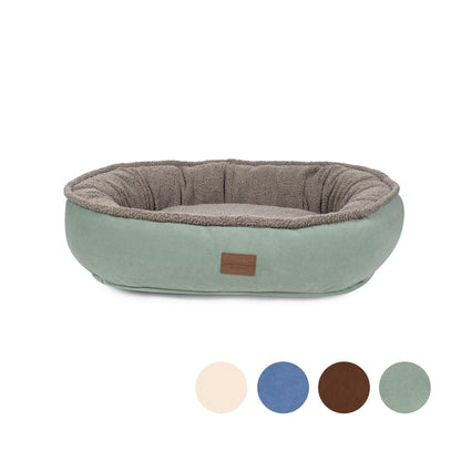 Microfiber Comfy Cup | Bolstered Dog Bed with Berber Fleece Top & Washable Cover