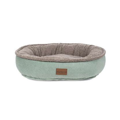Microfiber Comfy Cup | Bolstered Dog Bed with Berber Fleece Top & Washable Cover
