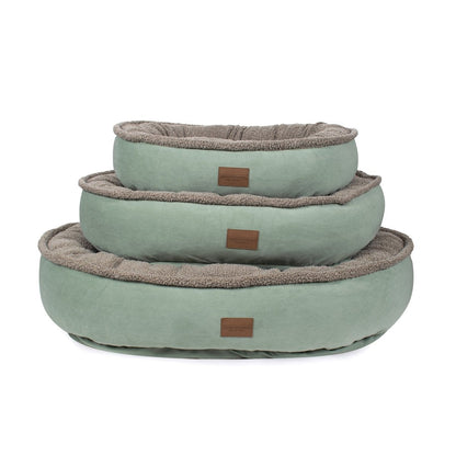 Microfiber Comfy Cup | Bolstered Dog Bed with Berber Fleece Top & Washable Cover