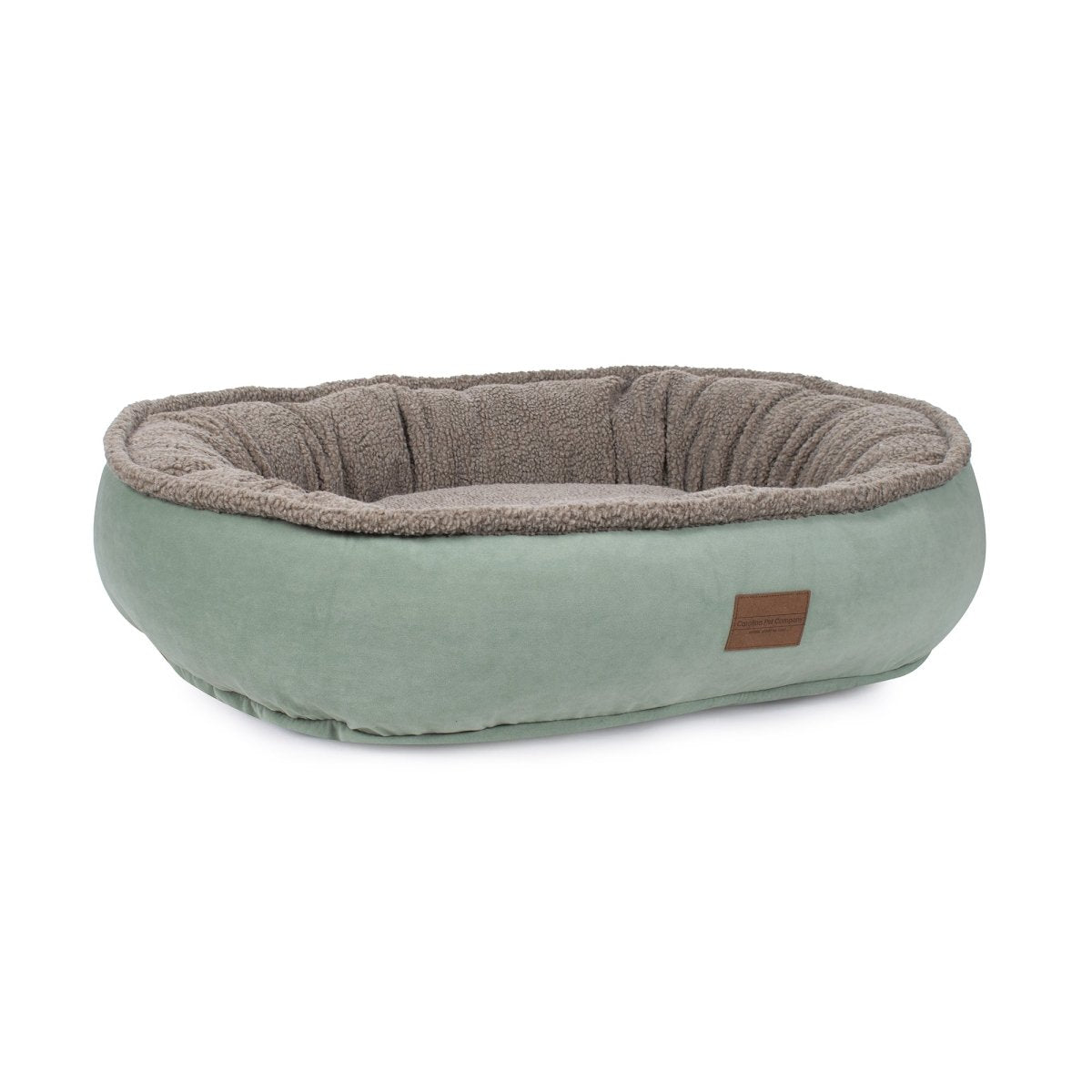 Microfiber Comfy Cup | Bolstered Dog Bed with Berber Fleece Top & Washable Cover