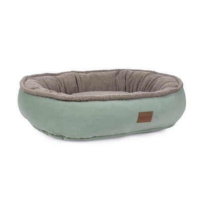 Microfiber Comfy Cup | Bolstered Dog Bed with Berber Fleece Top & Washable Cover