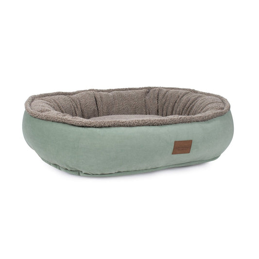 Microfiber Comfy Cup | Bolstered Dog Bed with Berber Fleece Top & Washable Cover