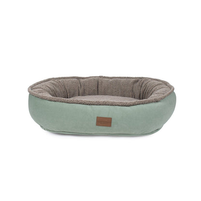 Microfiber Comfy Cup | Bolstered Dog Bed with Berber Fleece Top & Washable Cover