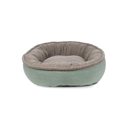 Microfiber Comfy Cup | Bolstered Dog Bed with Berber Fleece Top & Washable Cover
