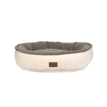 Microfiber Comfy Cup | Bolstered Dog Bed with Berber Fleece Top & Washable Cover