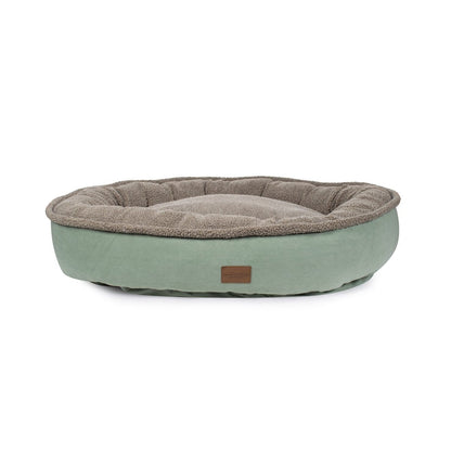 Microfiber Comfy Cup | Bolstered Dog Bed with Berber Fleece Top & Washable Cover
