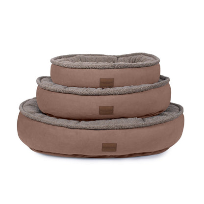 Microfiber Comfy Cup | Bolstered Dog Bed with Berber Fleece Top & Washable Cover