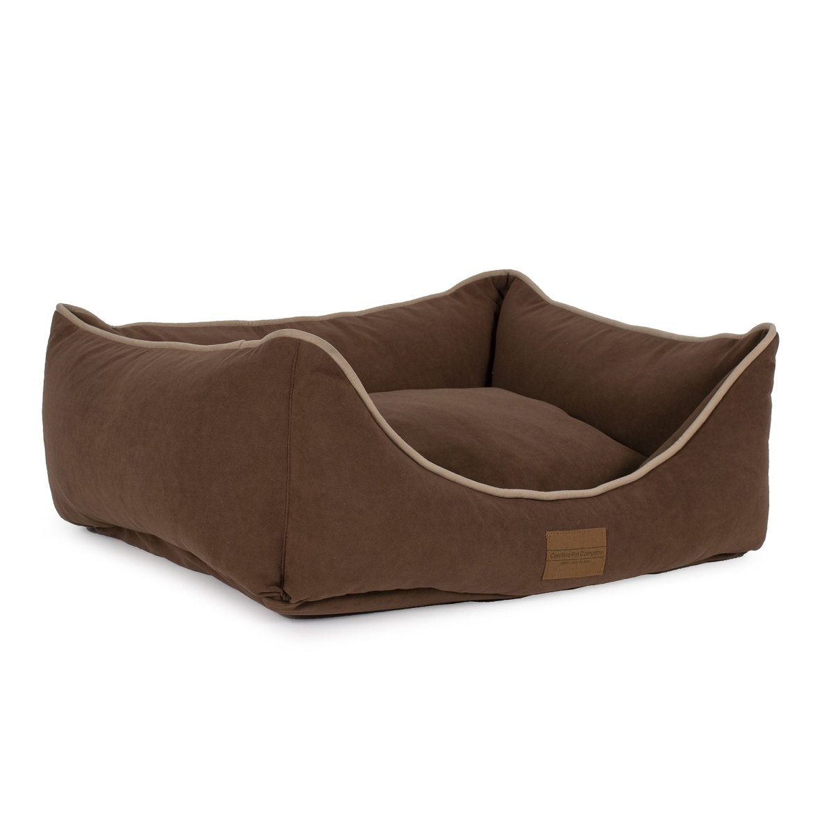 Microfiber Kuddle Lounge Dog Bed | Soft Tailored Bolster Bed with Recycled MemoryFiber™ & Washable Cover