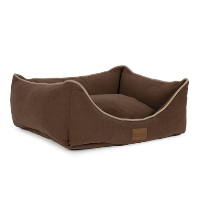 Microfiber Kuddle Lounge Dog Bed | Soft Tailored Bolster Bed with Recycled MemoryFiber™ & Washable Cover