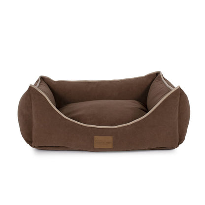 Microfiber Kuddle Lounge Dog Bed | Soft Tailored Bolster Bed with Recycled MemoryFiber™ & Washable Cover