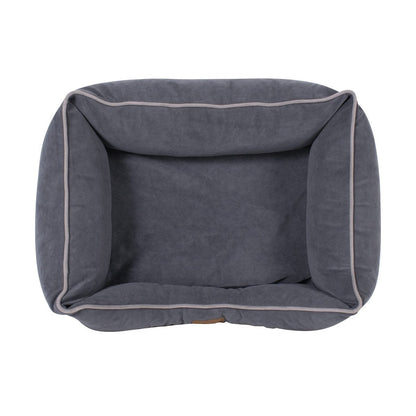 Microfiber Kuddle Lounge Dog Bed | Soft Tailored Bolster Bed with Recycled MemoryFiber™ & Washable Cover