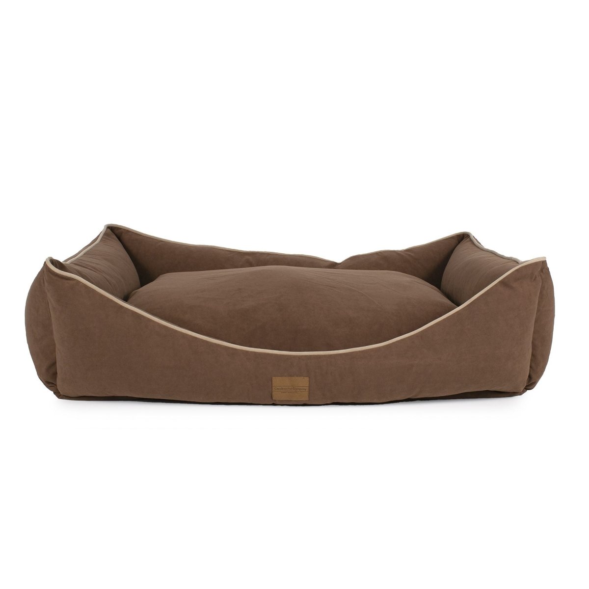 Microfiber Kuddle Lounge Dog Bed | Soft Tailored Bolster Bed with Recycled MemoryFiber™ & Washable Cover