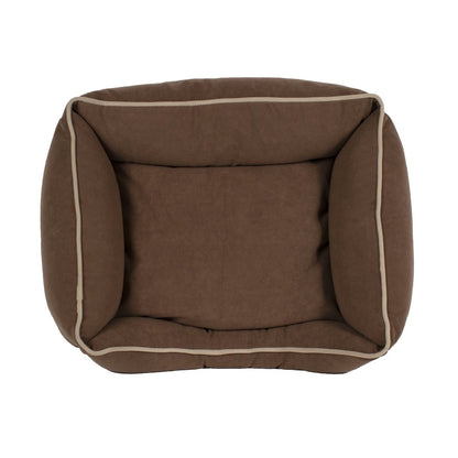 Microfiber Kuddle Lounge Dog Bed | Soft Tailored Bolster Bed with Recycled MemoryFiber™ & Washable Cover