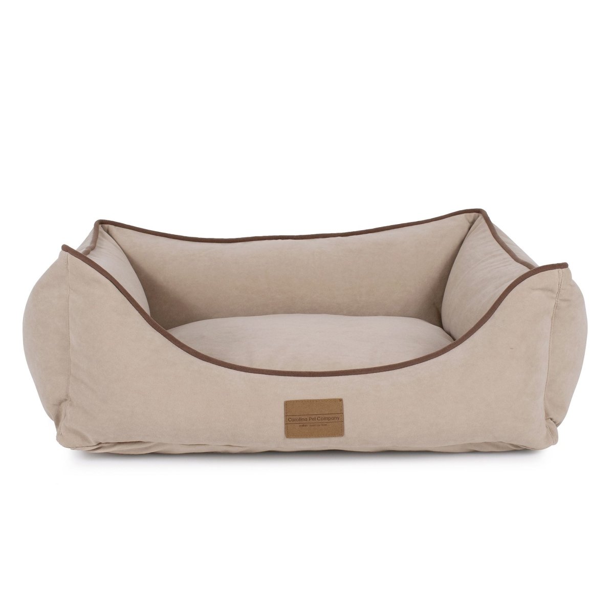 Microfiber Kuddle Lounge Dog Bed | Soft Tailored Bolster Bed with Recycled MemoryFiber™ & Washable Cover
