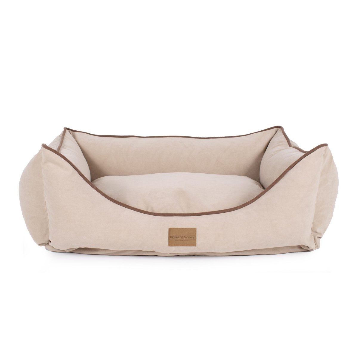 Microfiber Kuddle Lounge Dog Bed | Soft Tailored Bolster Bed with Recycled MemoryFiber™ & Washable Cover